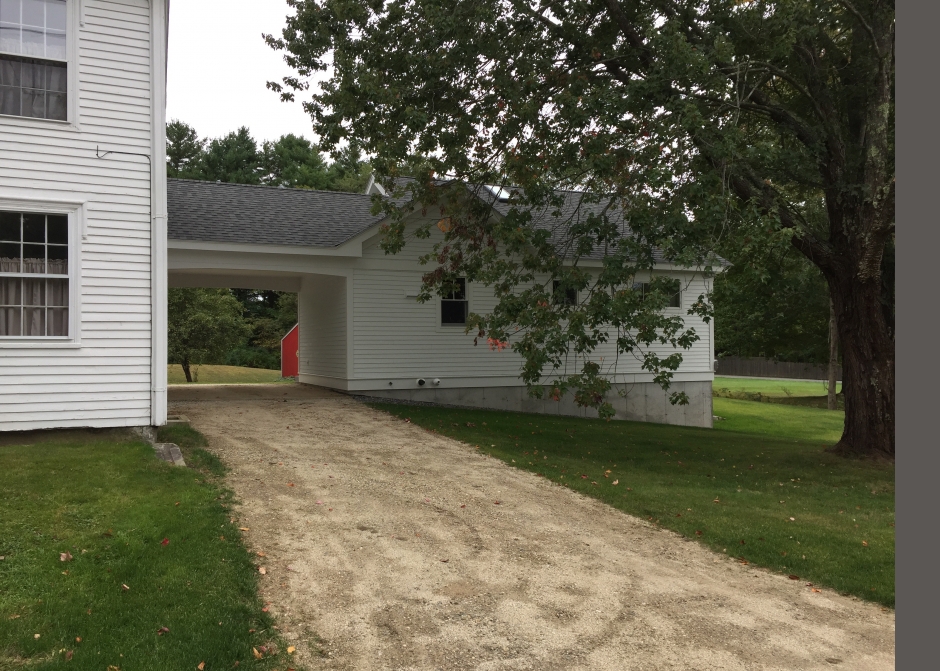 All White Farmhouse Addition Falmouth Maine Delano Architecture