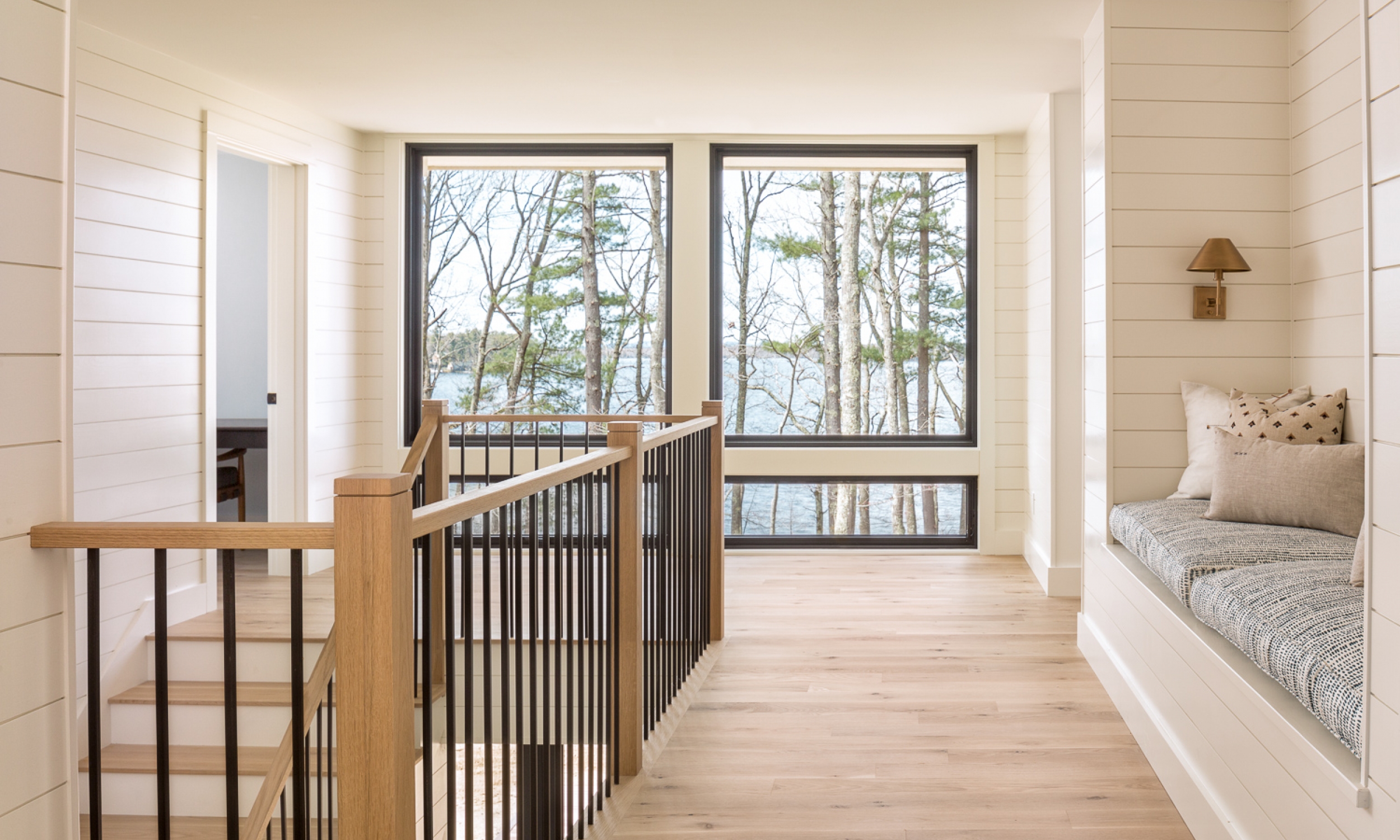 Tree house, lake home, lake view, maine architect