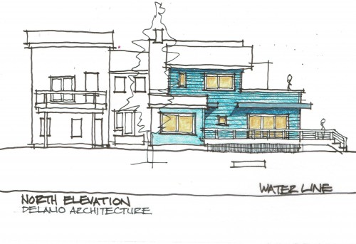 Architect rendering, South Portland Architecture, Modern design, waterfront renovation