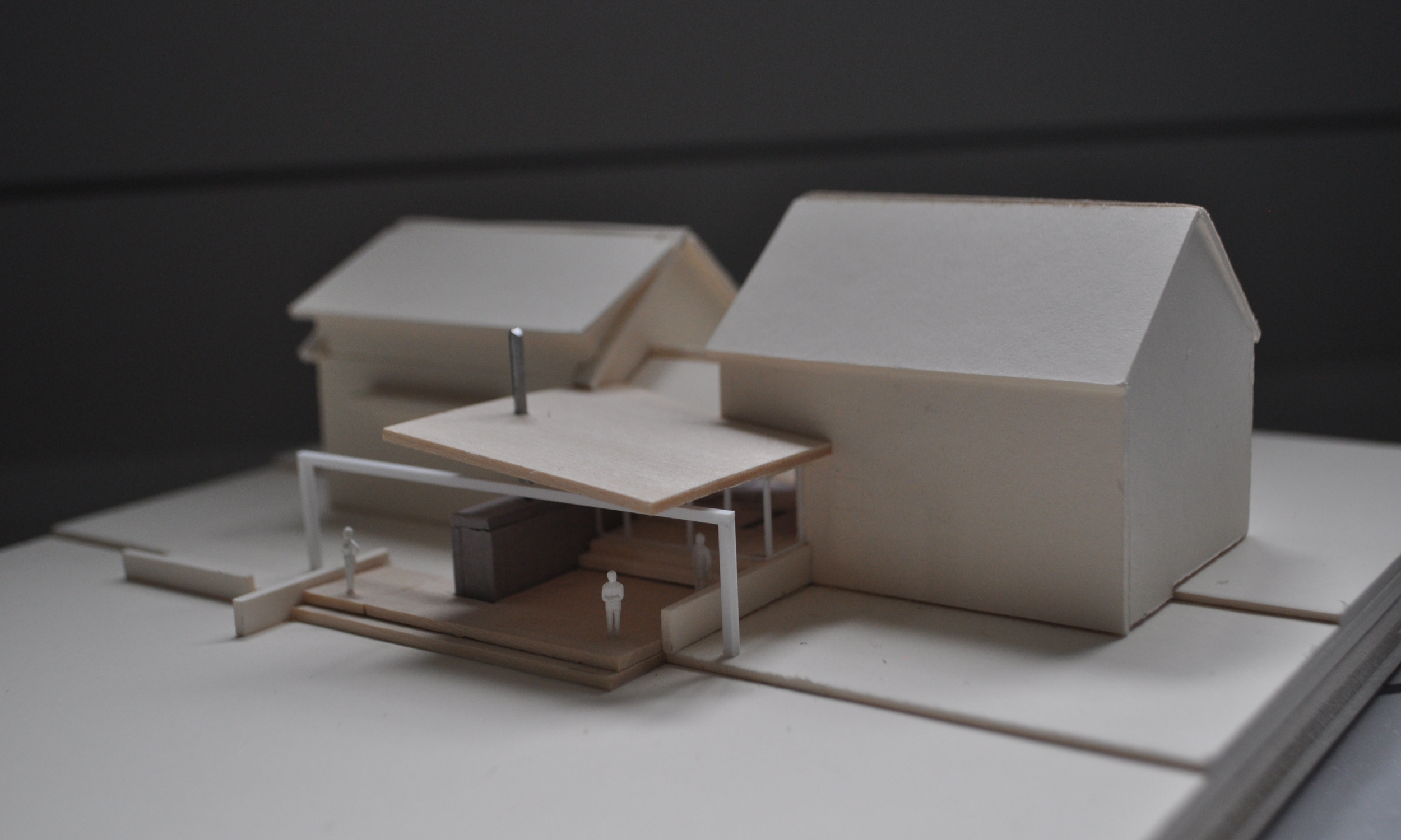 Design Model of Porch and Landscape Architect Model, Maine architect, Falmouth architect, Rear Patio