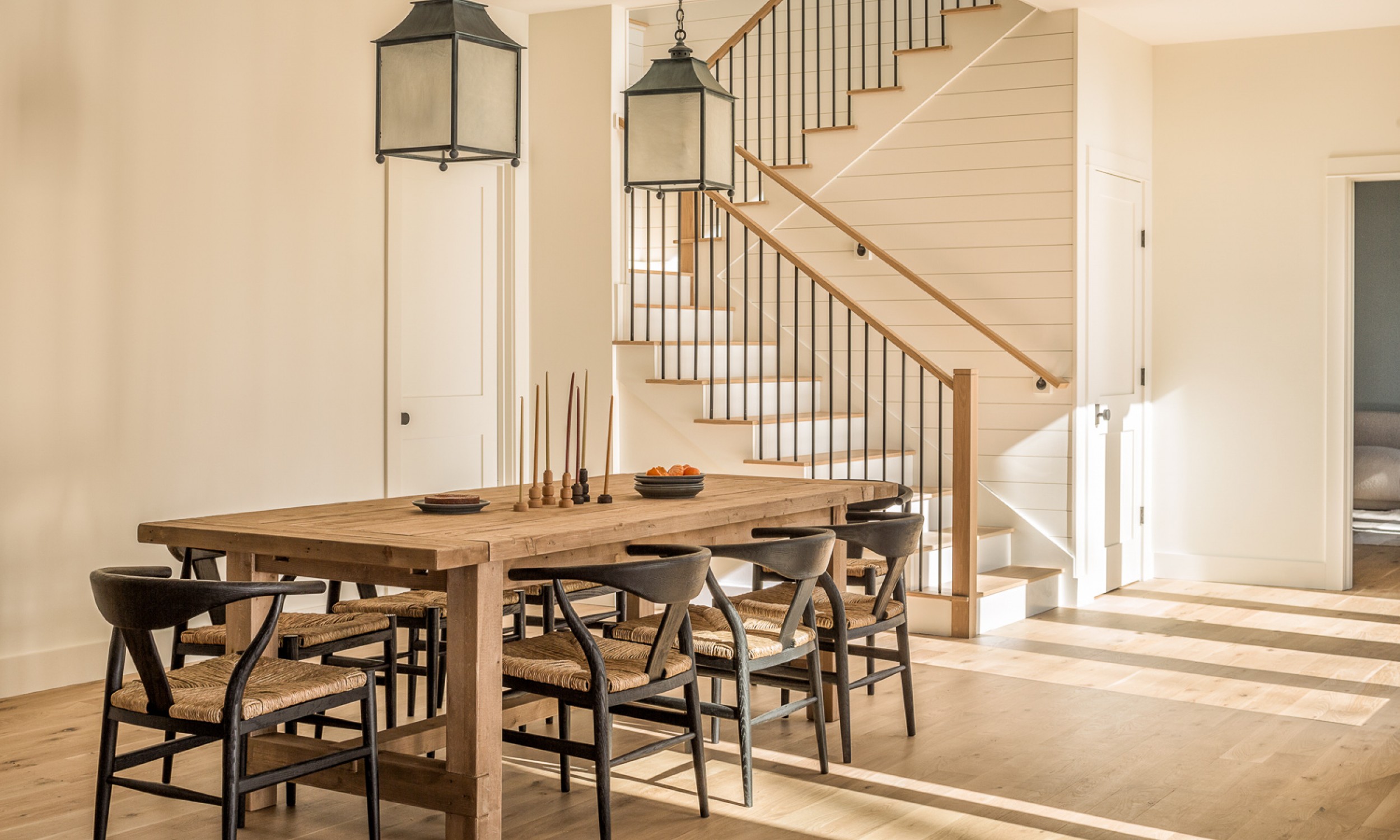 White Oak Floors, Custom Stair, Natural Light