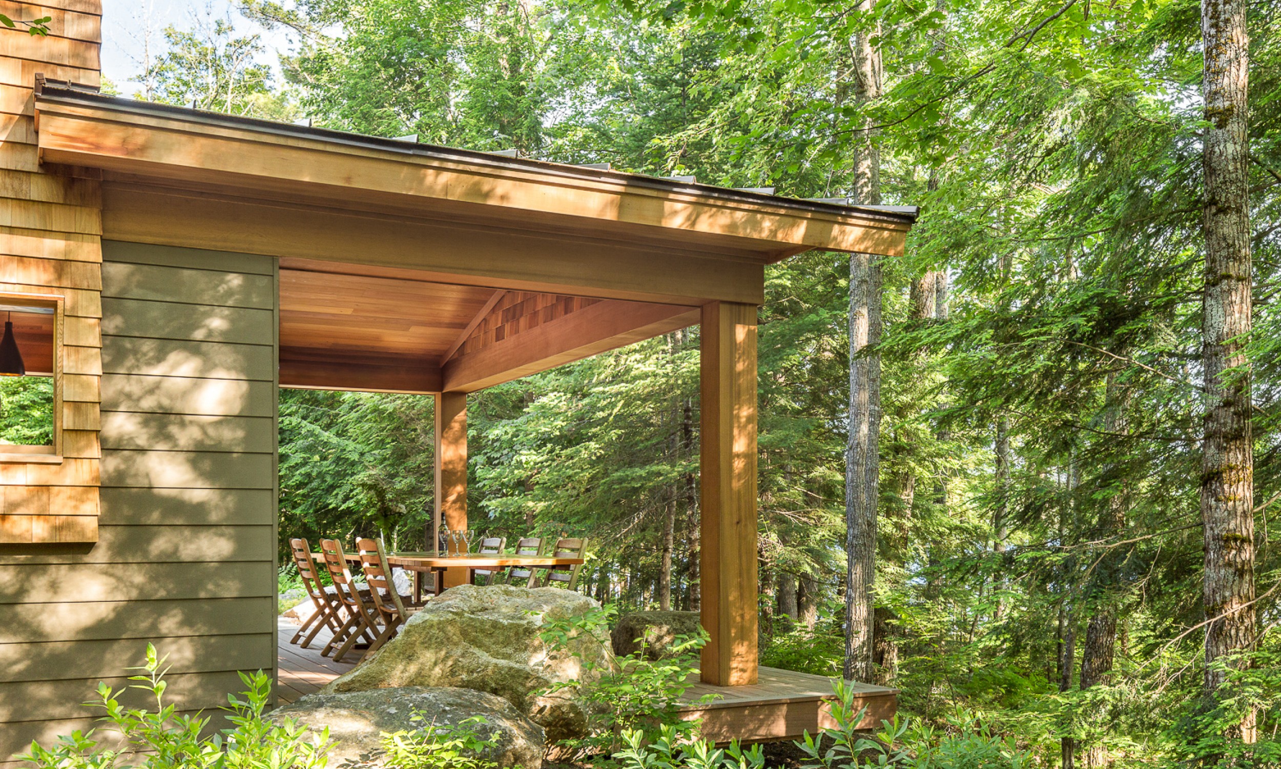Outdoor pavilion, maine architect, new england architecture, waterfront home, craft