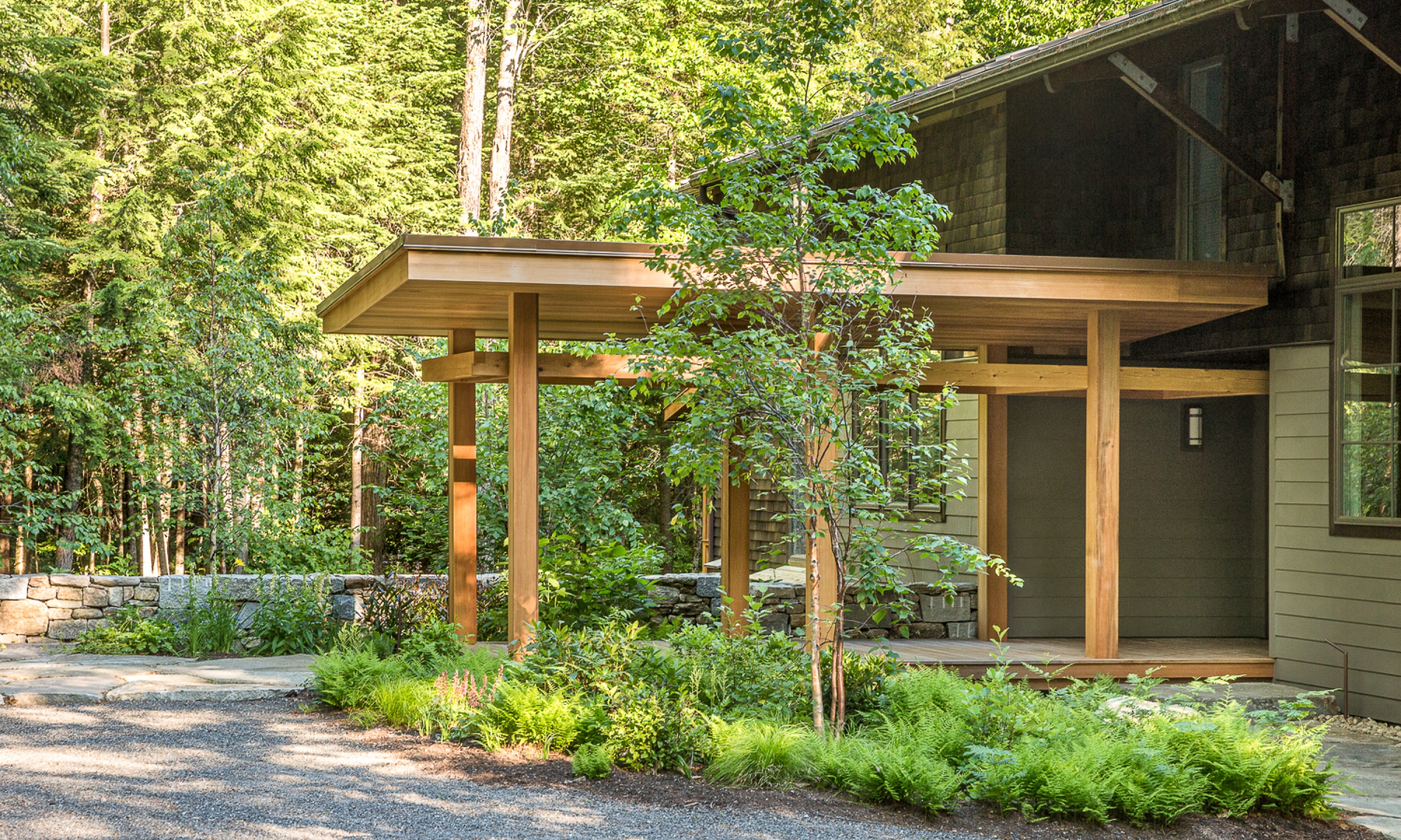 Front Entrance Custom design, Maine Architect, Natural materials, Craftsmanship