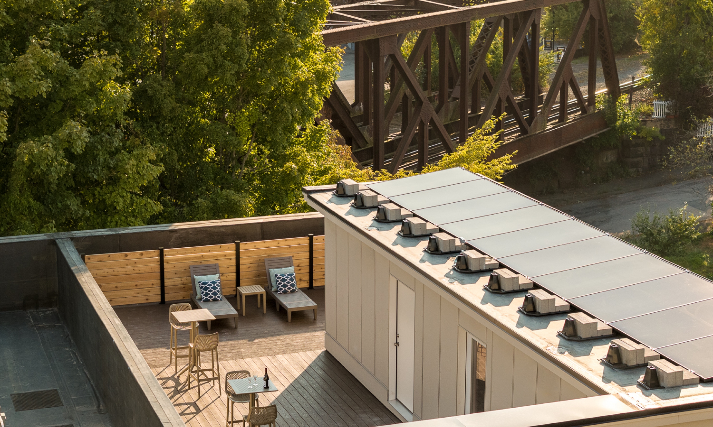 Roof Deck, Solar panels, Sun deck