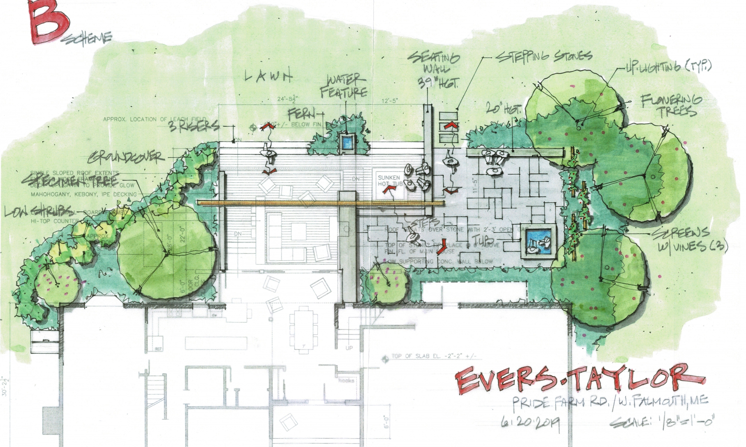 Landscape Architect rendering Landscape Architect, Design Rendering, Falmouth Maine
