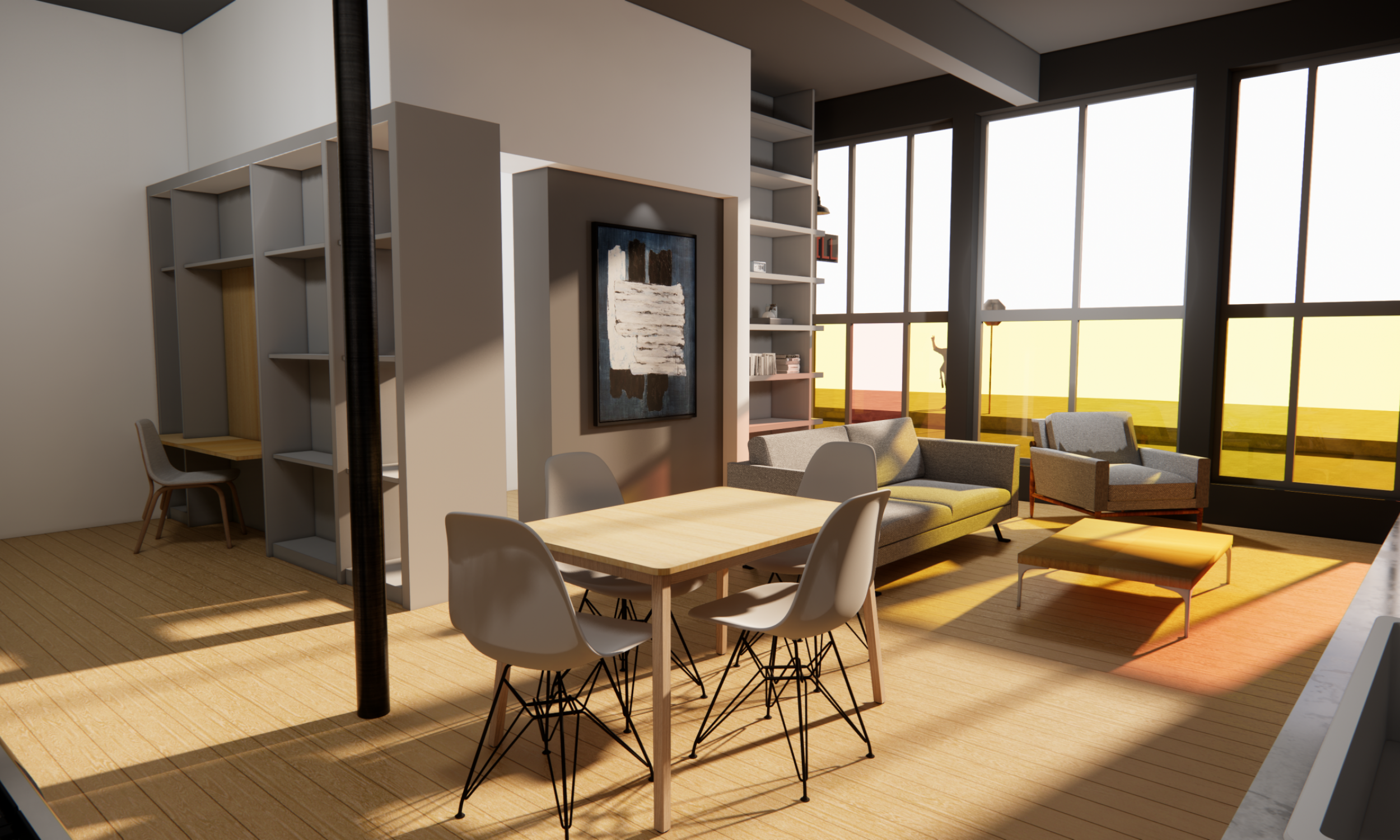 Interior Rendering Interior rendering, art of space, maine architect, interior design