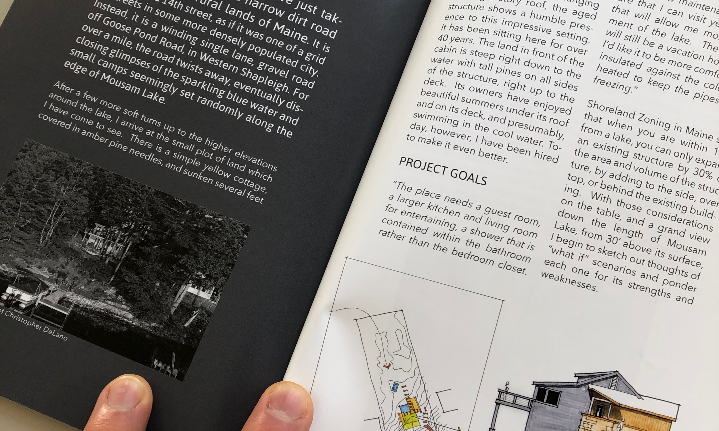 Place..In the Making article- 2017, Maine Architect Magazine article, Maine Architect, Cabin in the Woods